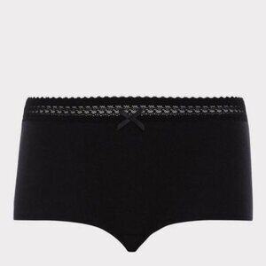 NWT TORRID COTTON MID-RISE BOYSHORT LACE TRIM PANTY PLUS SIZE 4